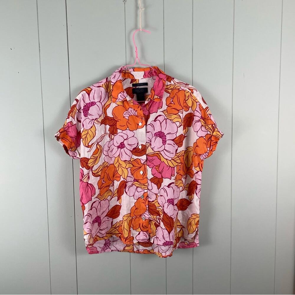 Rachel Roy linen colorful blouse